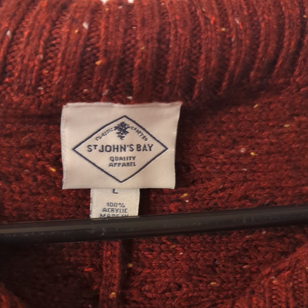 St John's Bay L Women's Burgundy Sweater - Picture 7 of 13